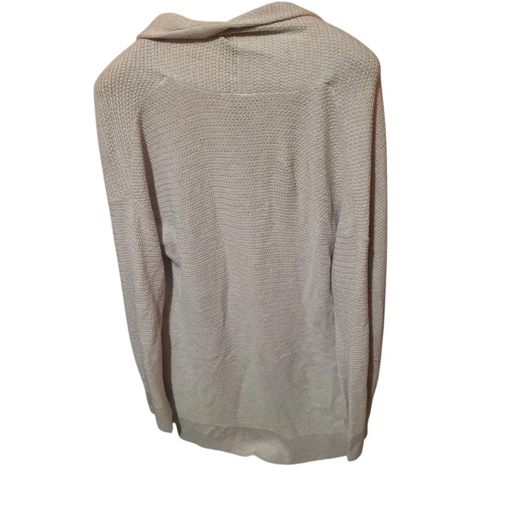 Gap Wool Blend Open Front Long Cream Knit Cardigan Lagenlook Size XL